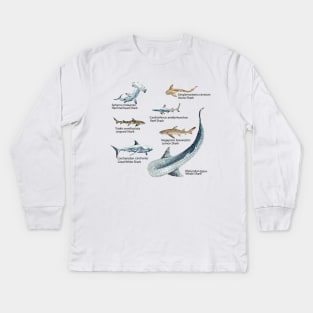 Sharks Galore Kids Long Sleeve T-Shirt